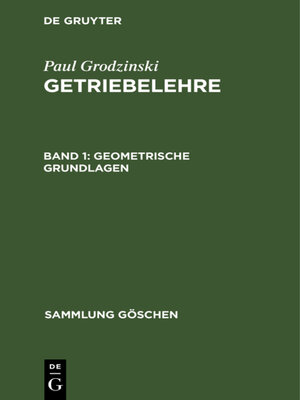 cover image of Geometrische Grundlagen